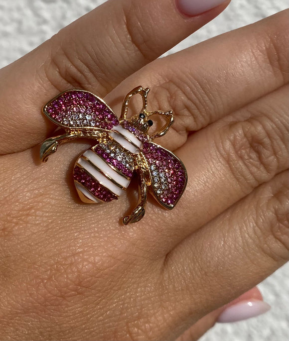 Pink Bee Ring