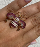 Pink Bee Ring